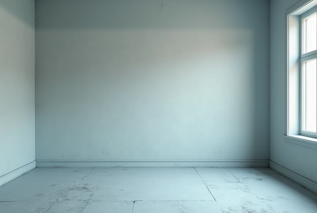Empty room photography background, vintage style, gray and blue