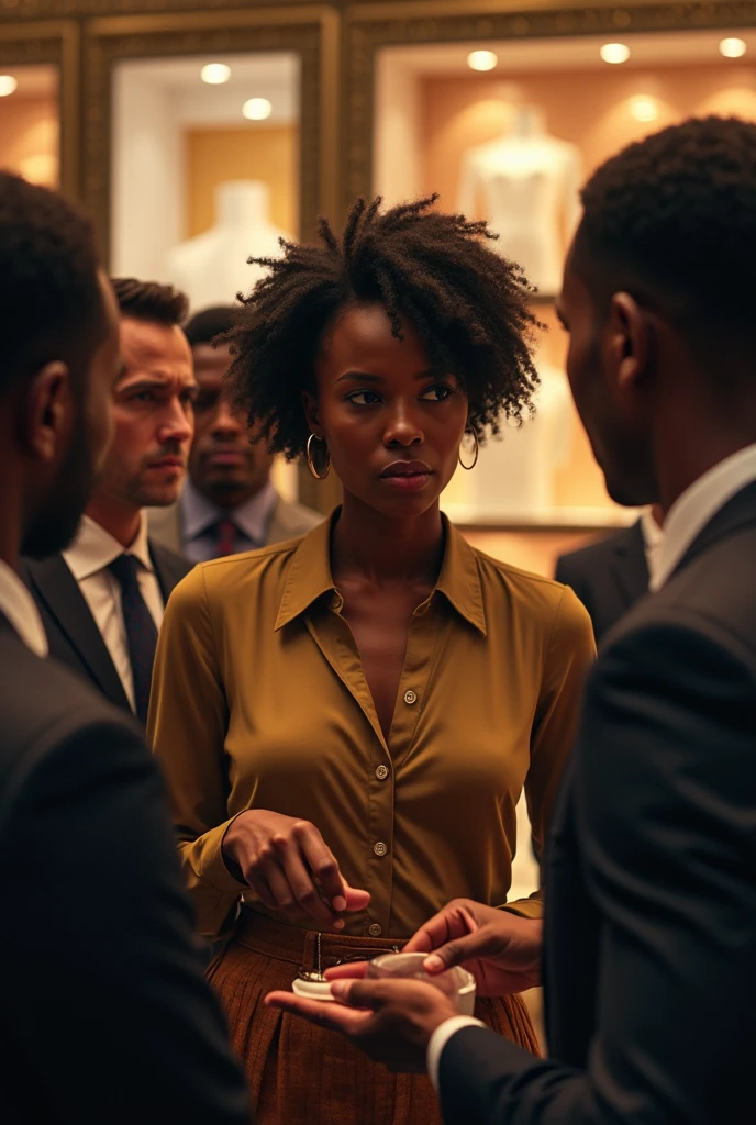 Black woman denied service at a high end boutique and white boutique colleagues fight and shout badly in boutique and she assamed
