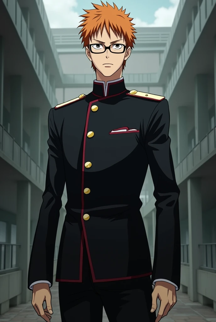 make aizen from Bleach with socialist uniform