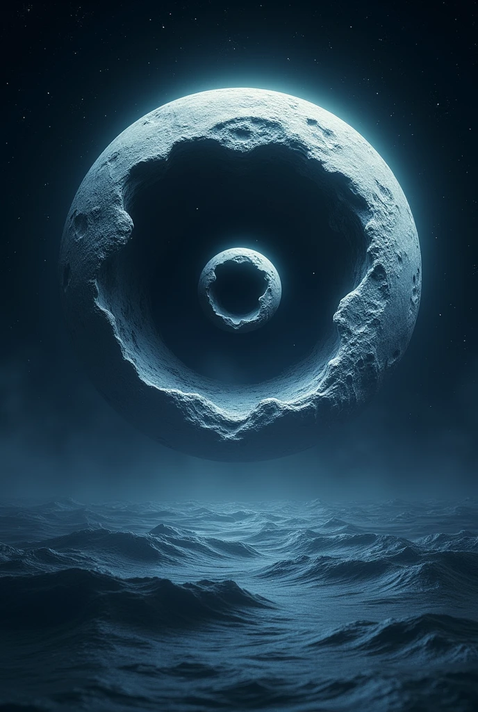 Draw a moon inside a moon with tides