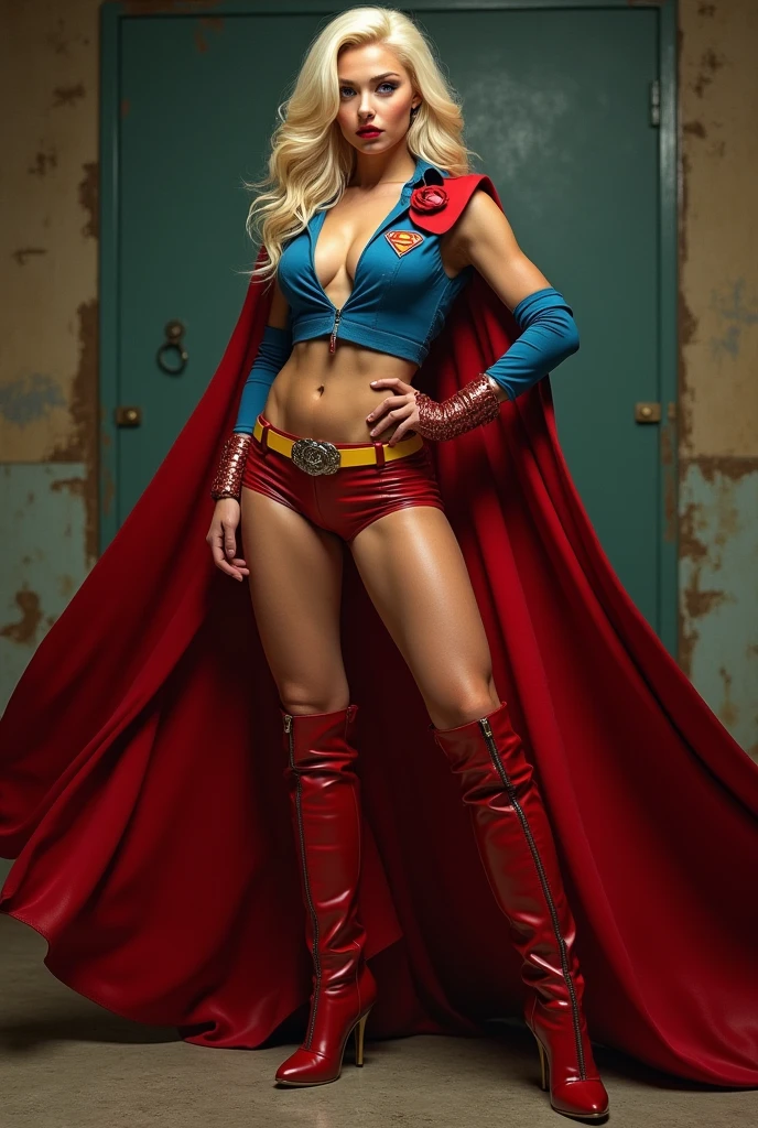 Arte sem estilo de John Byrne,(Parte Mestre, melhor qualidade:1.2), tiro de vaqueiro, sozinho, 1 garota, Sheryl nome, sorrir, boca fechada, Olhando para o Viewer, strapless dress, espartilho, saia em camadas, coxas, Ombros nus, outer space, estrela (Paradise)