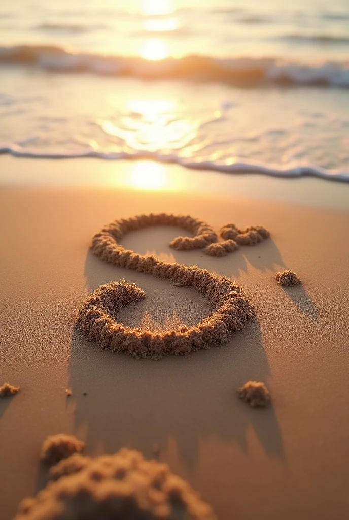 Generate a Sand art for my love her name letter is S
