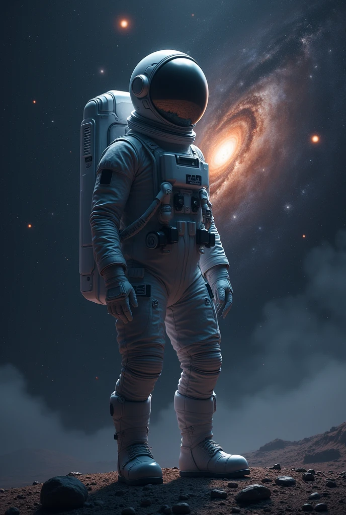Astronaut reflecting on space