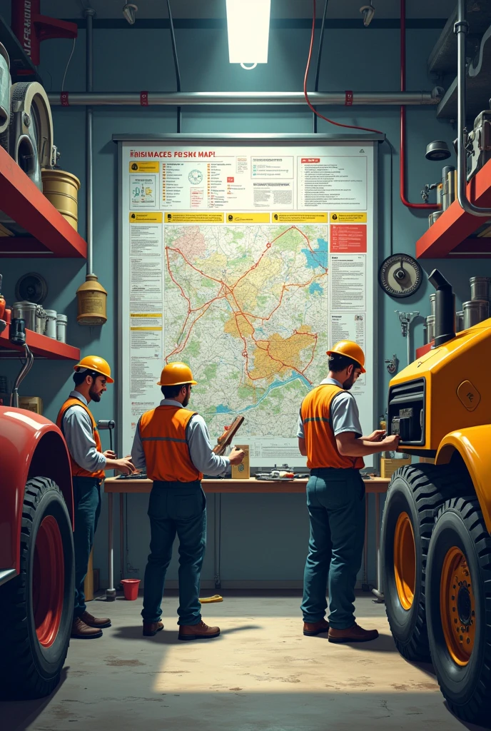 Create a mechanics workshop with a risk map