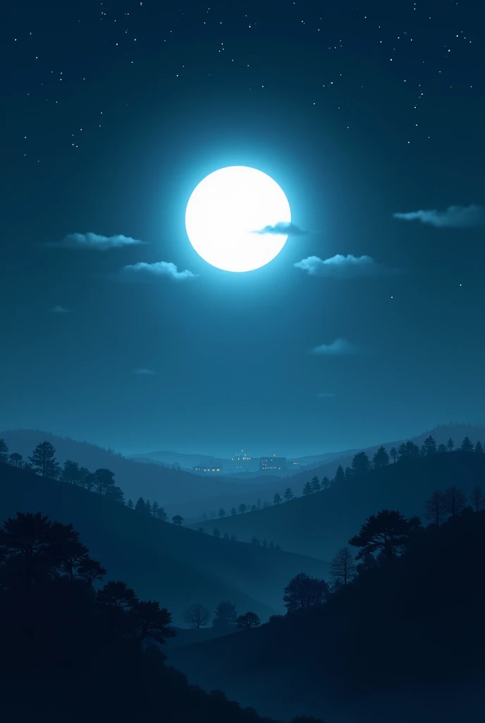dark night with moon