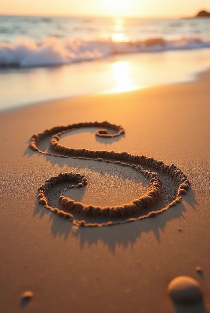 Generate a Sand art for my love her name letter is S 
