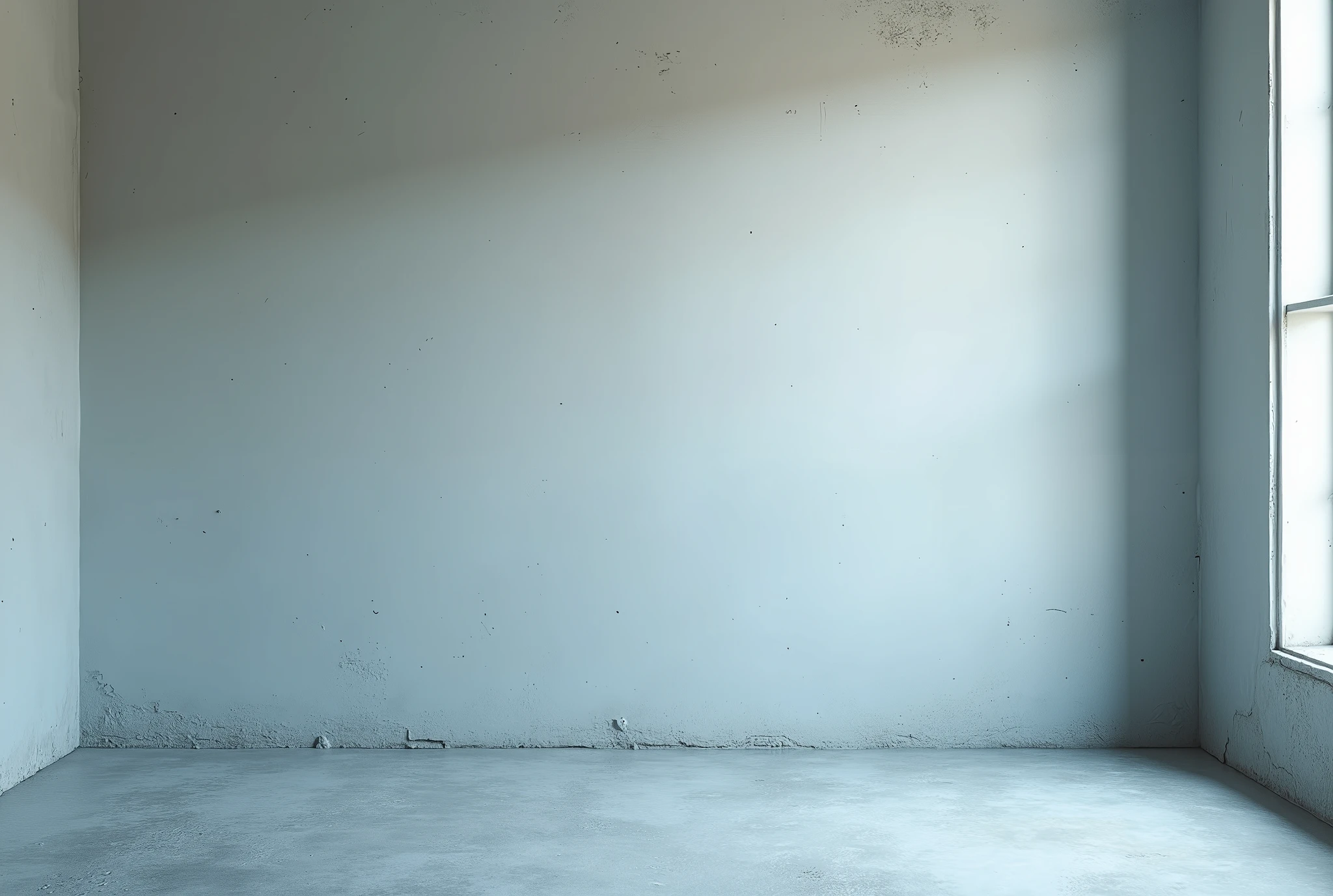 Empty room photography background, vintage style, gray and blue