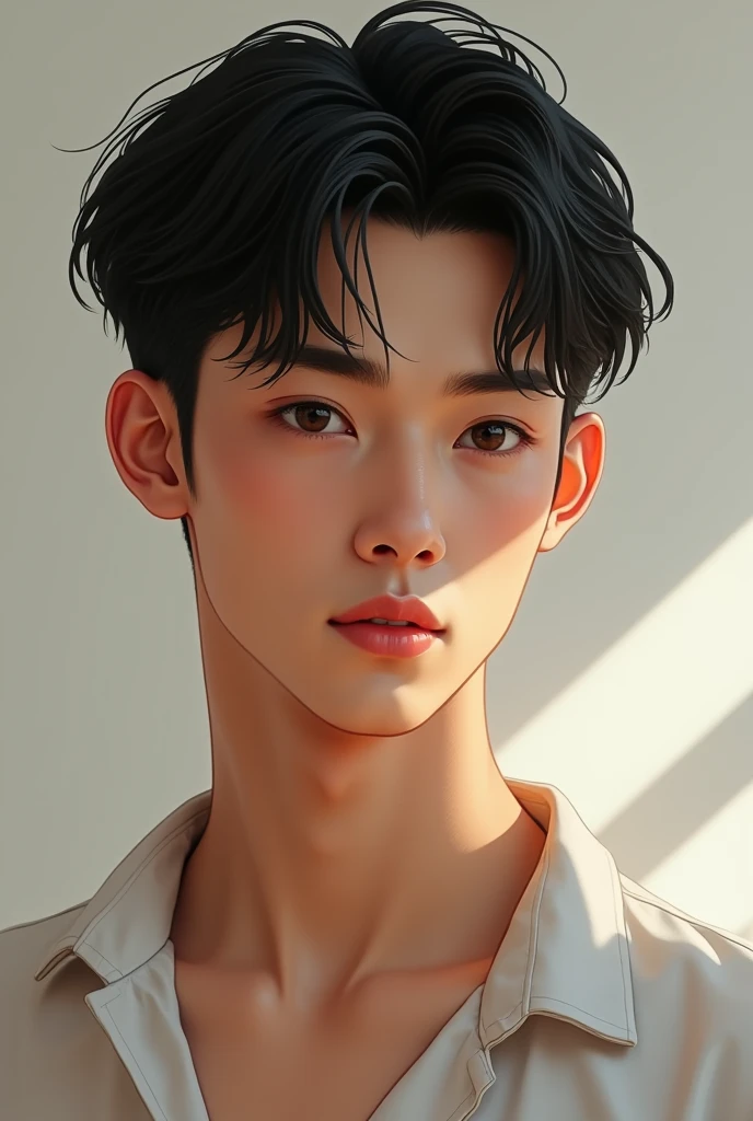 *ayan (Asian) He has short black hair combed straight, brown eyes, He is thin and is shorter than Akk.. Her skin is slightly brown., ayan es muy atractivo y tiene un rostro muy agradable que hace que muchos se fijen en él~ he is just adorable*