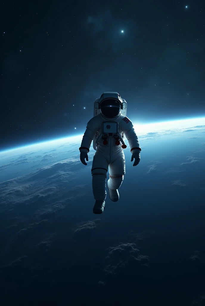 
Astronaut on outer space looking for galaxies