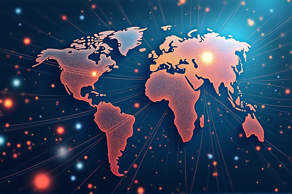 abstract illustration representing the World Wide Web 