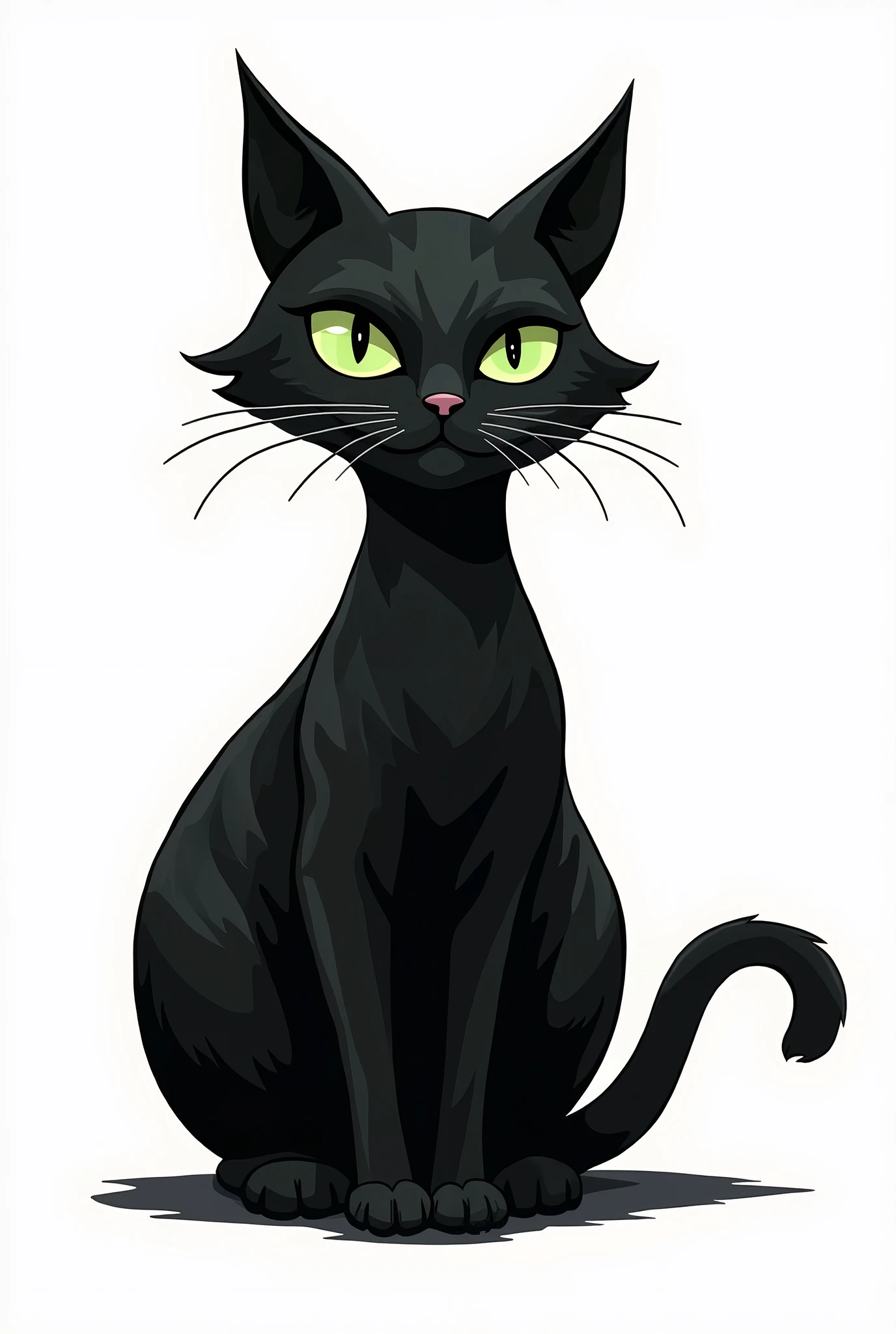 Clothing brand logo that has a unique and stylish reference that has something related to an image of a black cat