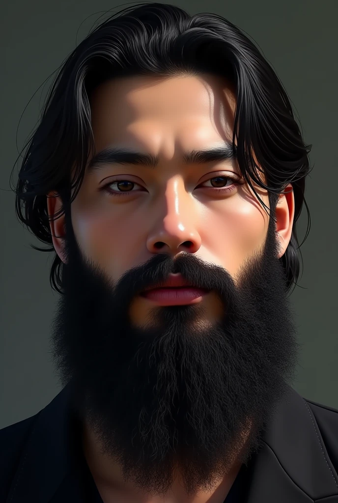 BTS  v with full beard 