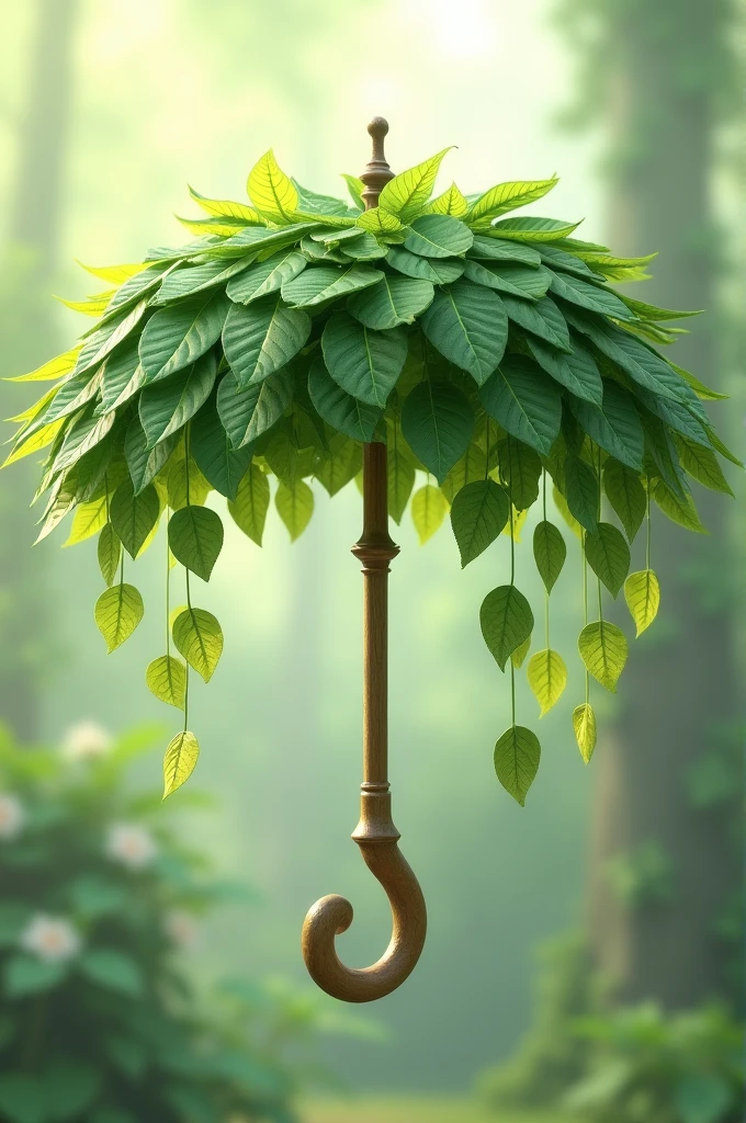 Umbrella with leaves