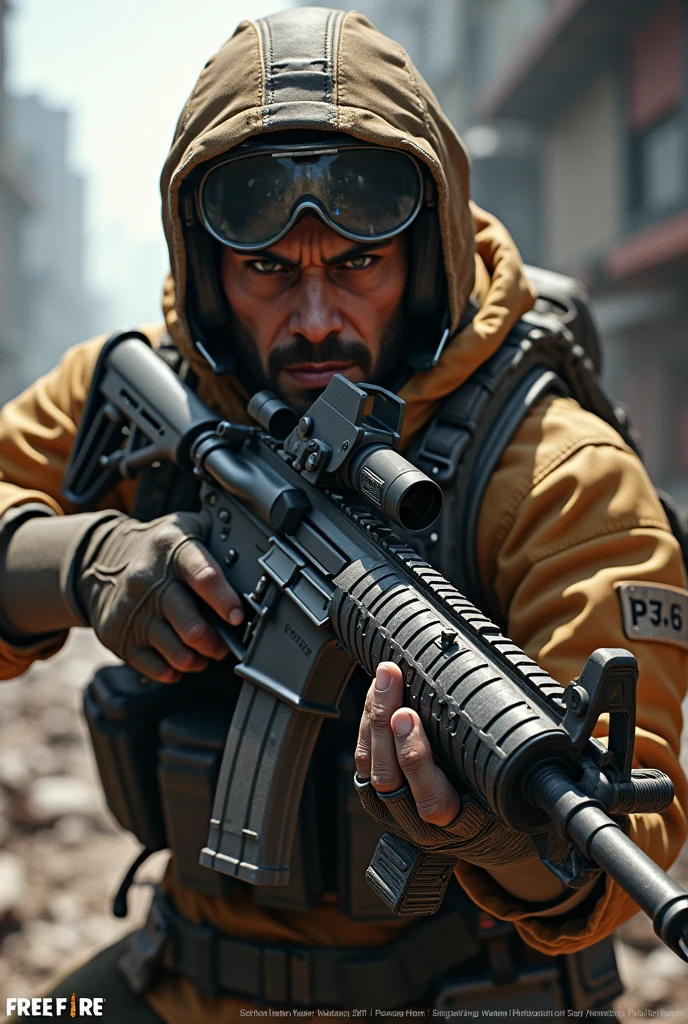 Free fire image with gun