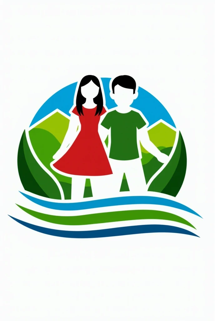 create me a logo for budhanilkantha youth council ward no 7
colour code should be red green white and blue
its main objective is to gove opportunity to youth
here the logo should describe unity and greenary og budhanilkantha