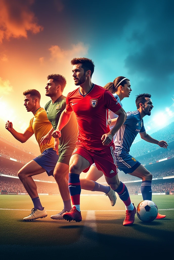 I make a YouTube channel for all sports updates all activities related please make a cover background banner photo with resolution 9:16 that represent all sports for my YouTube channel 