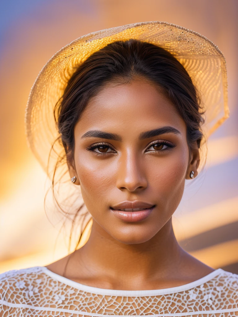 sultry woman with white shirt and brown hair, diffused natural skin glow, flawless brown skin, beautiful tanned mexican woman, photo of a beautiful woman, beautiful bright face, beautiful latin face, tanned beauty portrait, middle eastern skin, perfectly lit face, she has a glow coming from her, medium portrait soft light, clear beautiful symmetrical face