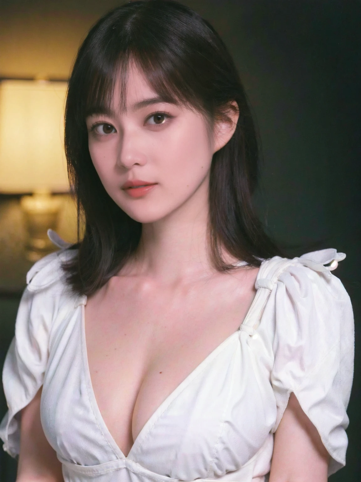 1girl, woman, masterpiece, best quality, highest quality, natural lighting, volumetric lighting, extremely detailed CG unity 8k wallpaper, focused, 8k wallpaper, extremely detailed, ultra realistic, photorealistic, sharp focus, absurdres, (HDR:1.2), (high contrast), photograph, detailed and intricate, instagram, portrait, highly detailed, digital painting, artstation, concept art, smooth, sharp focus, illustration, (whole body:1.2), (big breast:1.3), (with straps that fall over the shoulders)