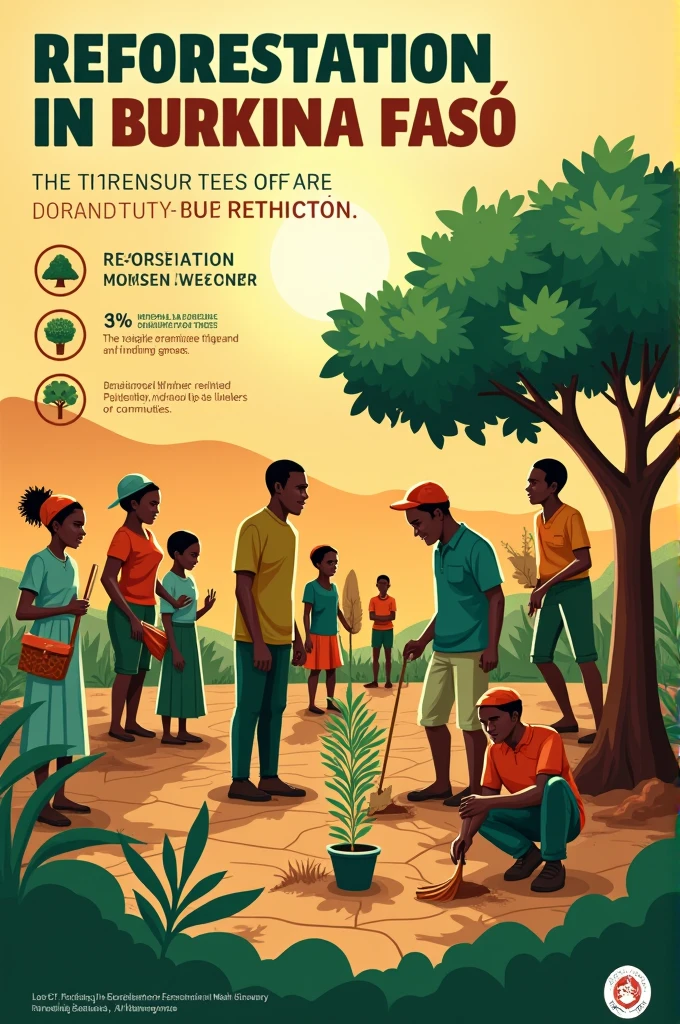 Affiche pour un reboisement au Burkina
