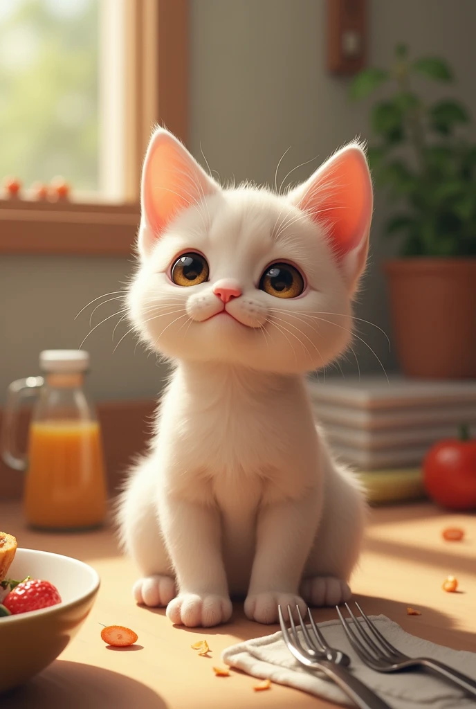 Lunchtime Kitten whole body