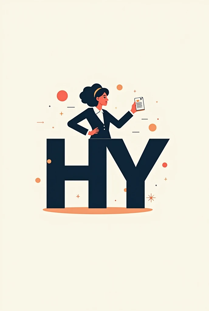 Logo with the acronym HY 100% eye-catching logo of a professional person with a lot of creativity 