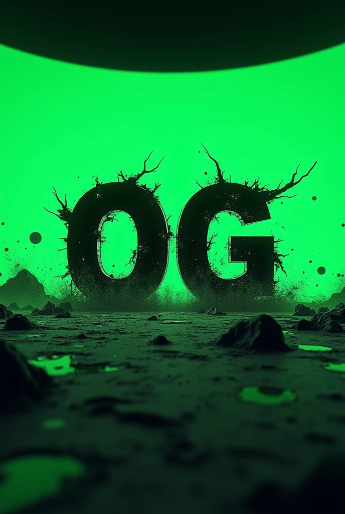 "Frenzy" "OG" dark anime text on green screen