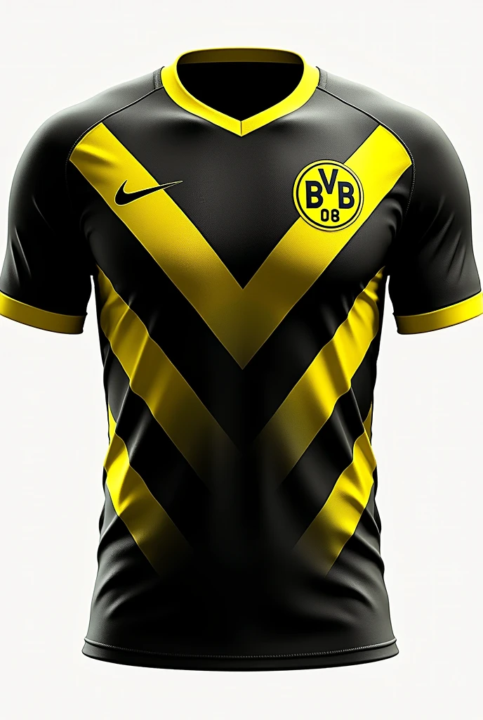 Create a beautiful Borussia Dortmund interclass jersey , black with yellow rays