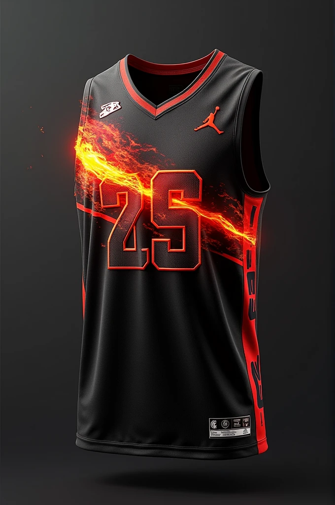 Create a basketball jersey with a line on the front like it&#39;s fire 