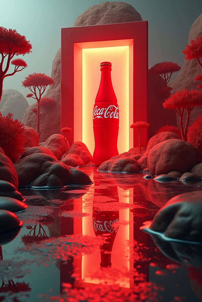 conceptual coca cola showcase