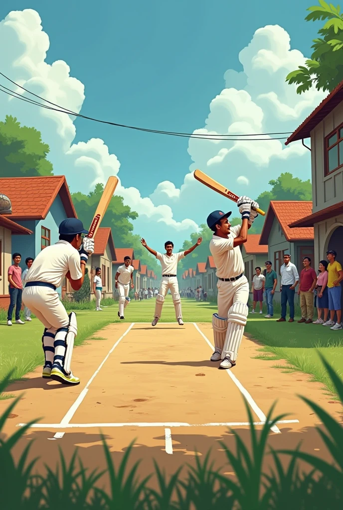 Cricket match local area