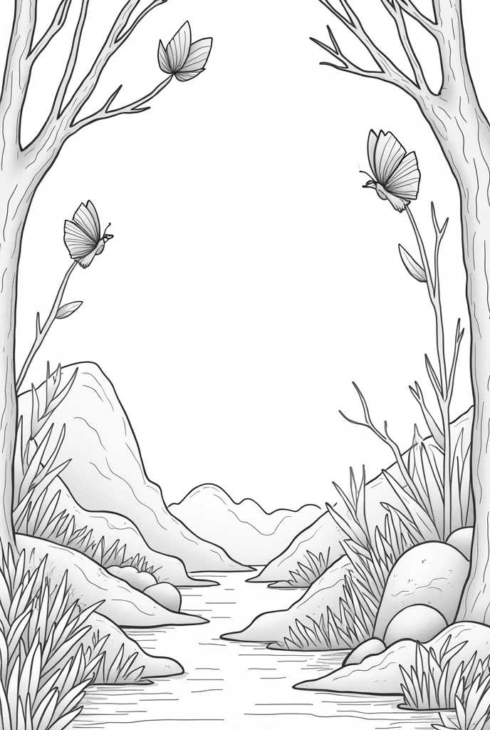 Make a uncolor book for kids (nature)