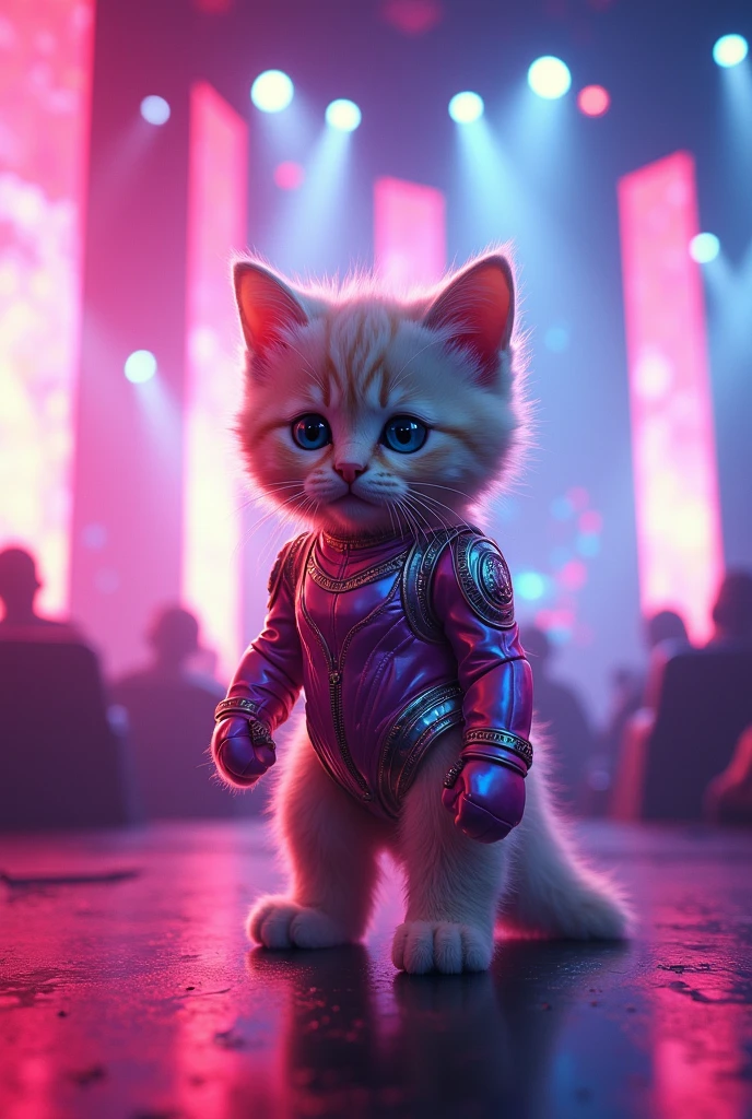 Live Performance Venues Kitten dressed like a K-pop idol upright