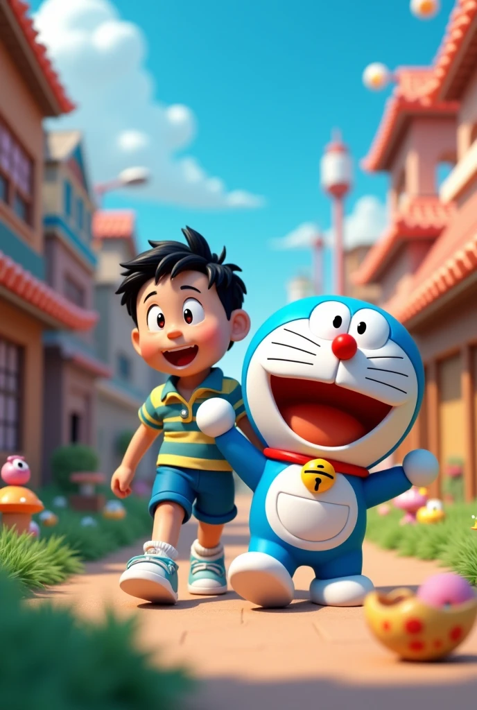 Nobita Doraemon 3d wallpaper 
