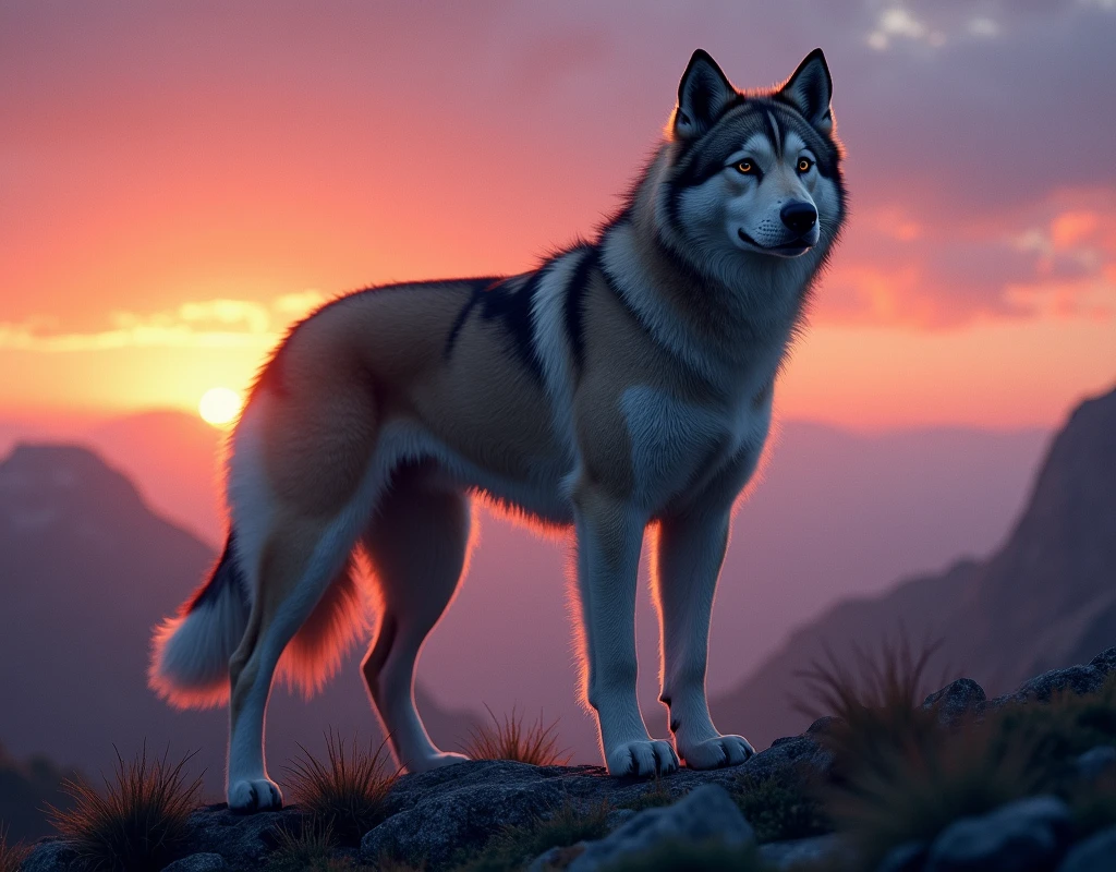 We need an image of dog usk background highlight ho