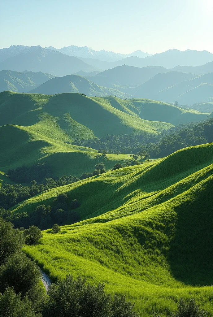 Landscape of Coltauco Hill, Ohguiins Region, Chile