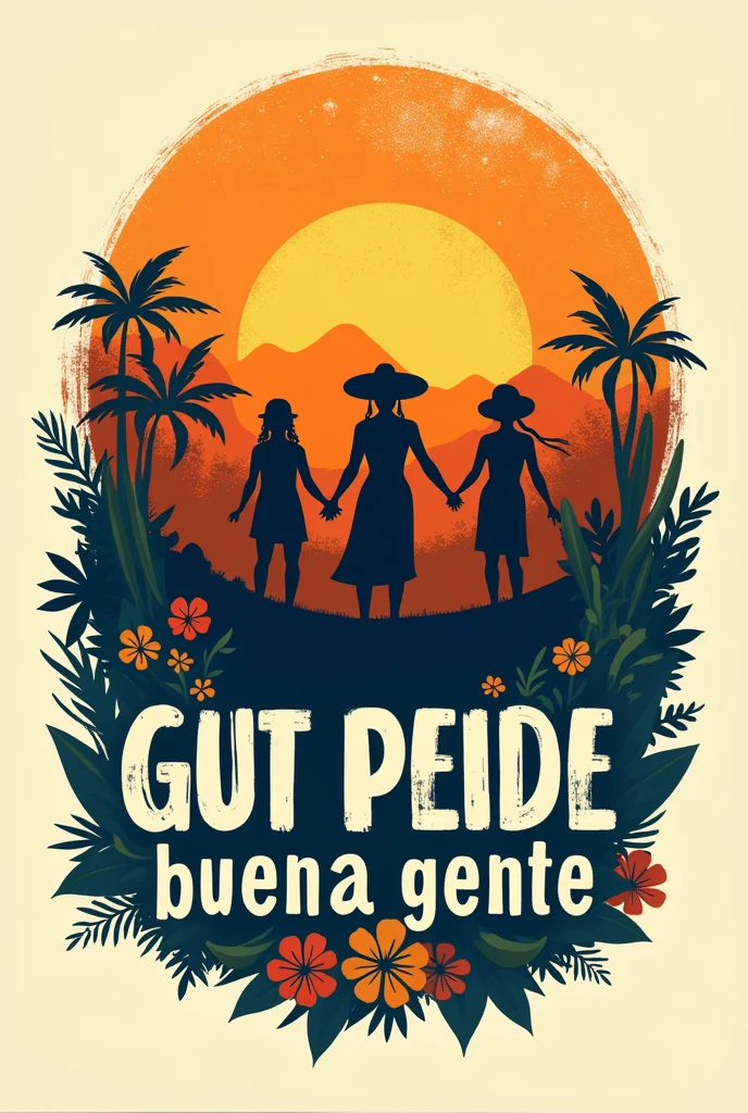 Create a logotype inspired by Guatemala with the phrase gente buena gente