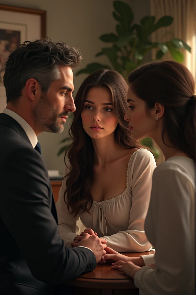 2 white man and 1 brunette woman 