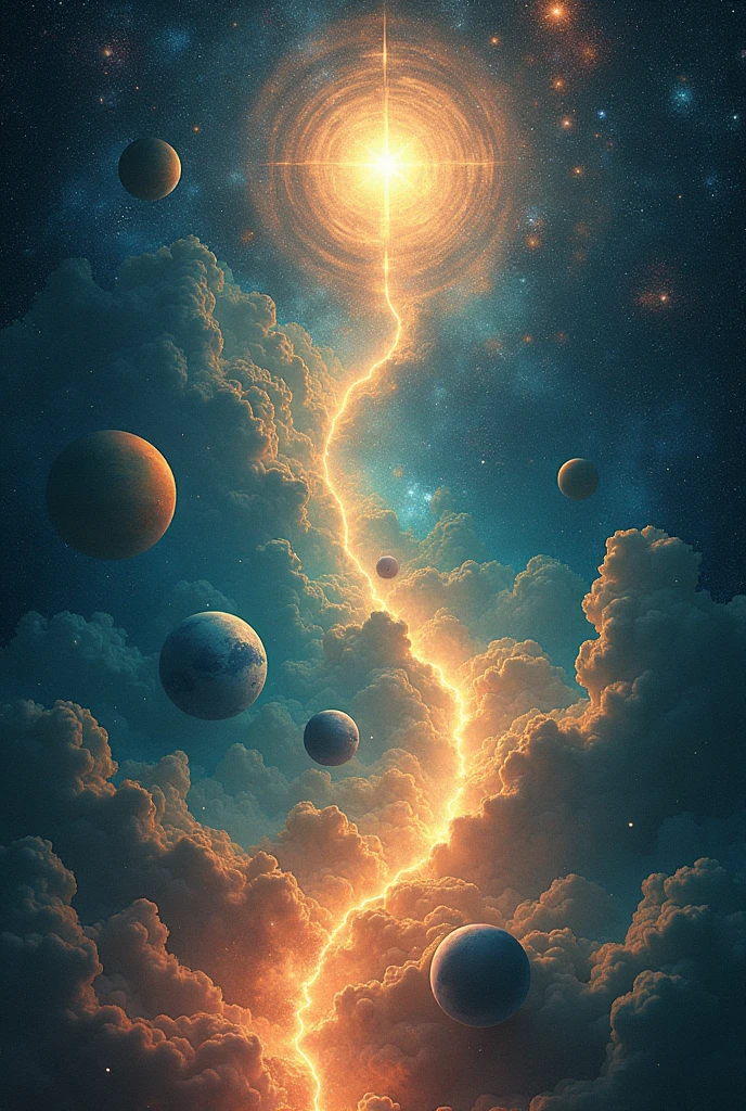 Domain Expansion that an unlimited silk in from of the universe with many star and planet