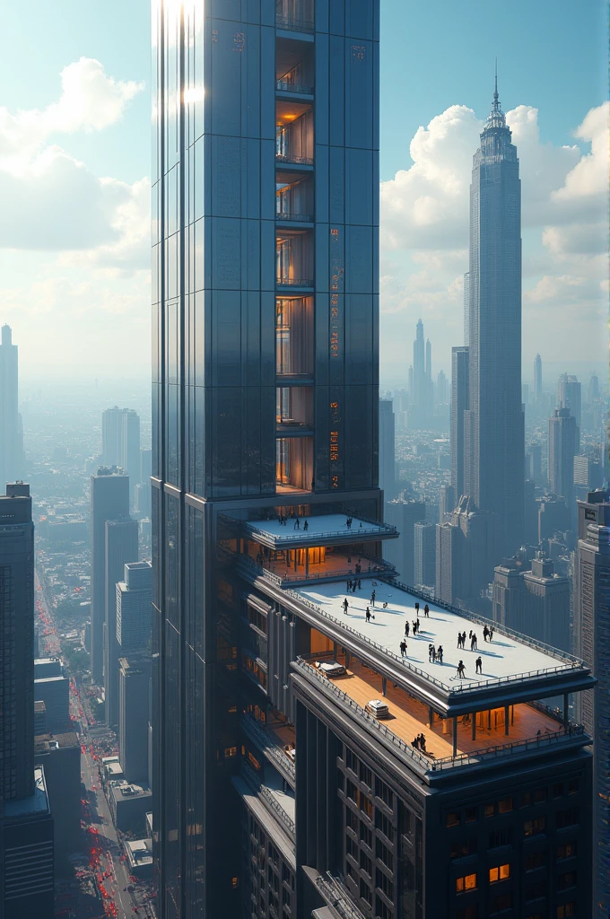 A skyscraper roof in youtube format