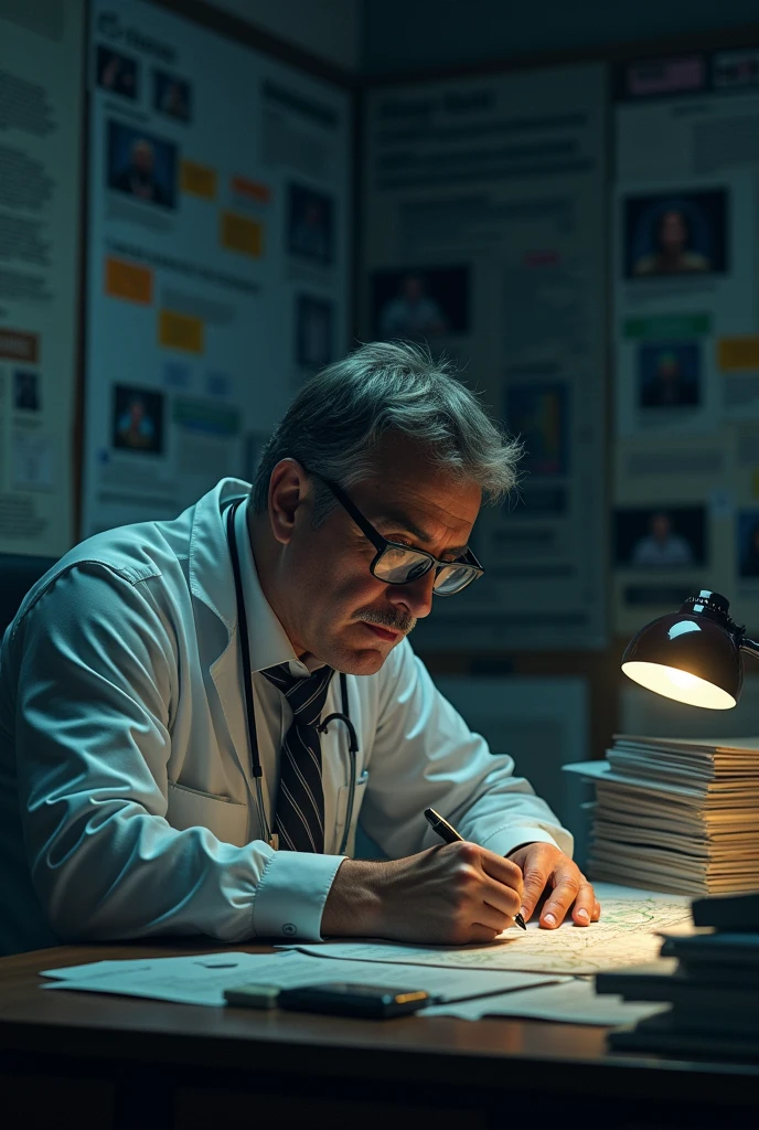 A researcher making a criminological profile
