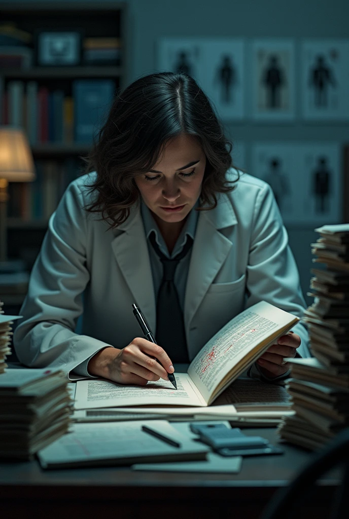 A researcher making a criminological profile