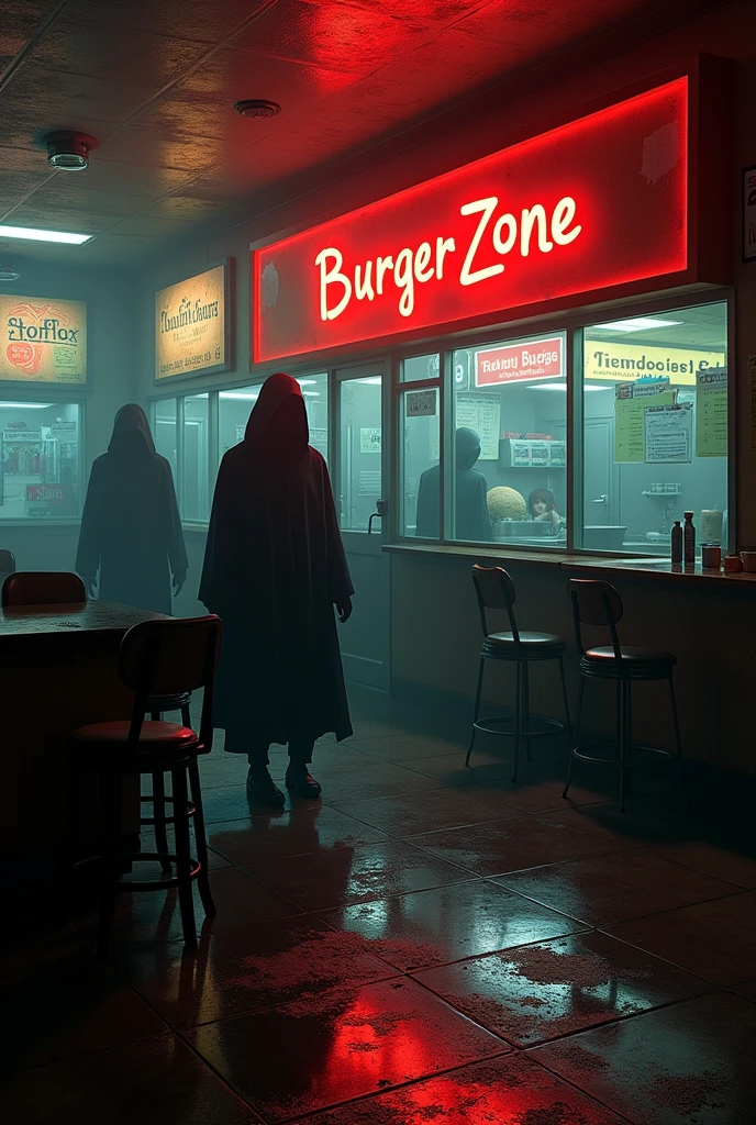 Dangerous image but it says "burger zone" 