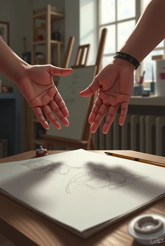 take your hands off the drawing
