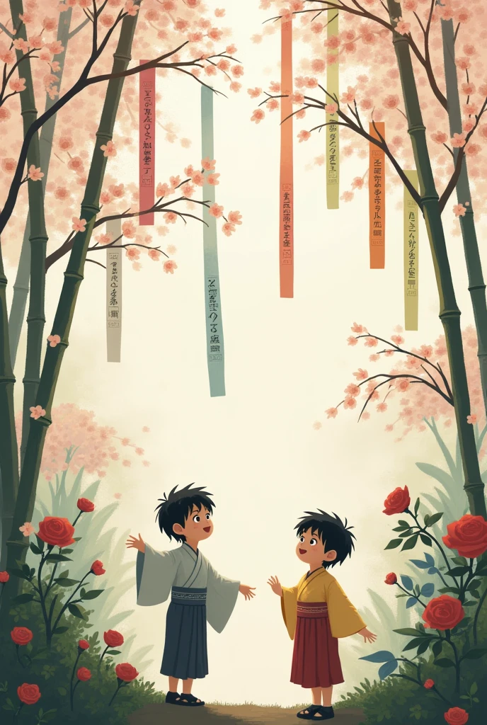 2 boys，Rose，Tanabata