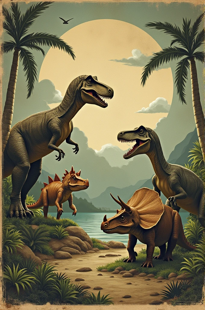 Teacher&#39;s record cover dinosaurs
