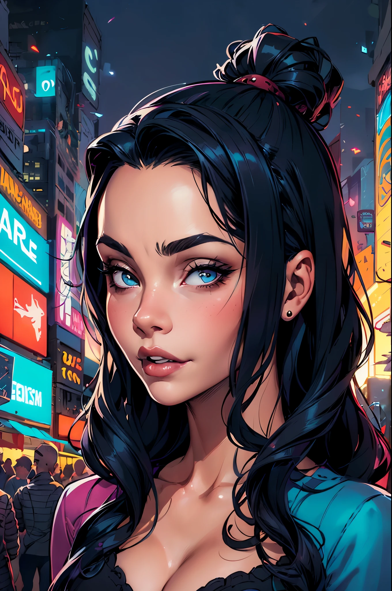 Character Christina Ricci black hair style Morticia AddamsCartoon image of a woman .cartoon style illustration, cartoon art style, cartoon art style, digital illustration style, highly detailed character design, cute detailed digital art, City fan art, Portrait Character Design, beautiful digital illustration, high-quality portrait, comic book art, young man expressing sexual desire. Sculptural full bodyHarley Quinzel 
