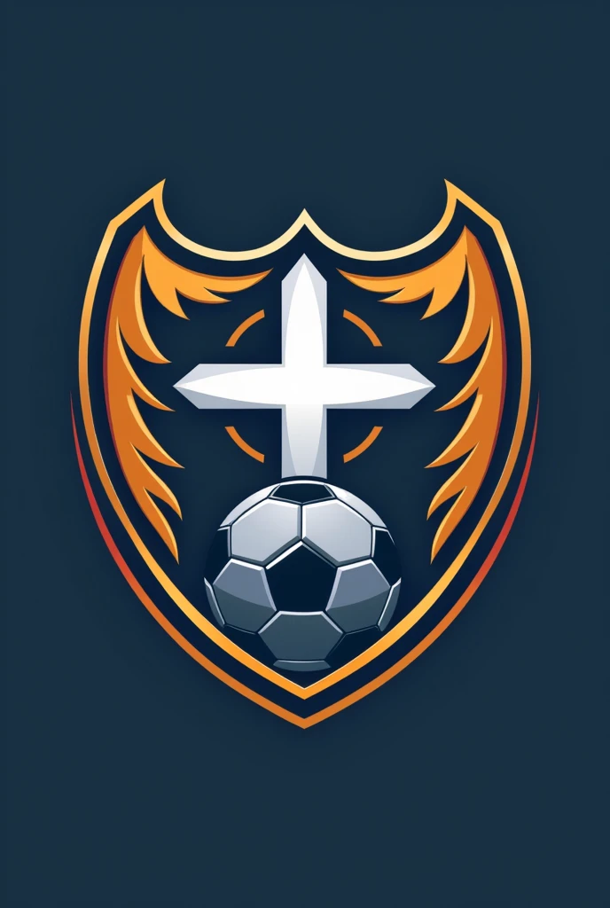 Soccer logo with cross for J.f.P fC