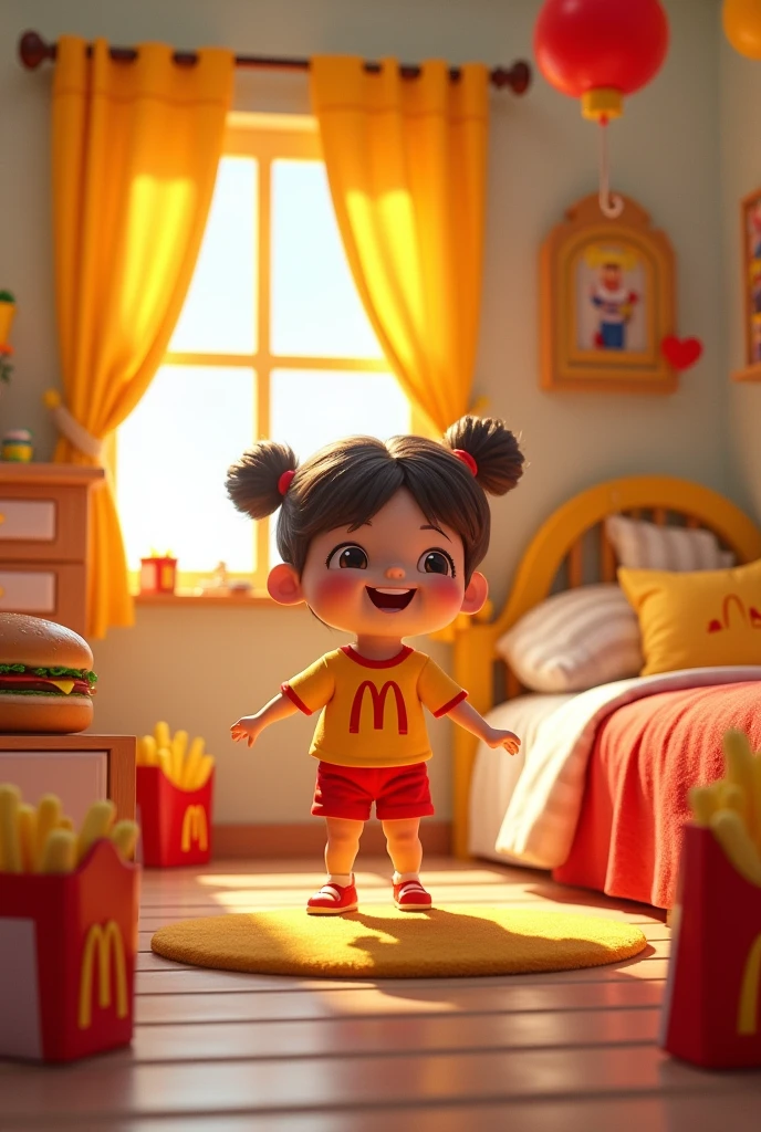 A &#39;s room decorated with McDonald&#39;s 