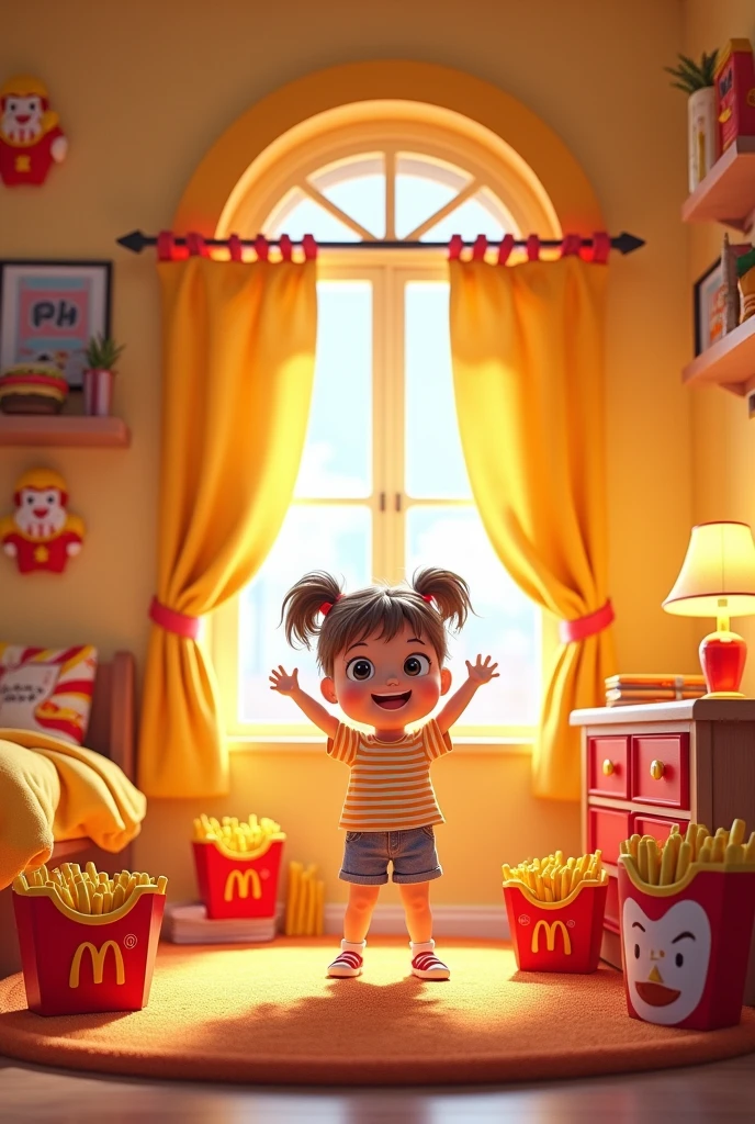 A child&#39;s room decorated with McDonald&#39;s 