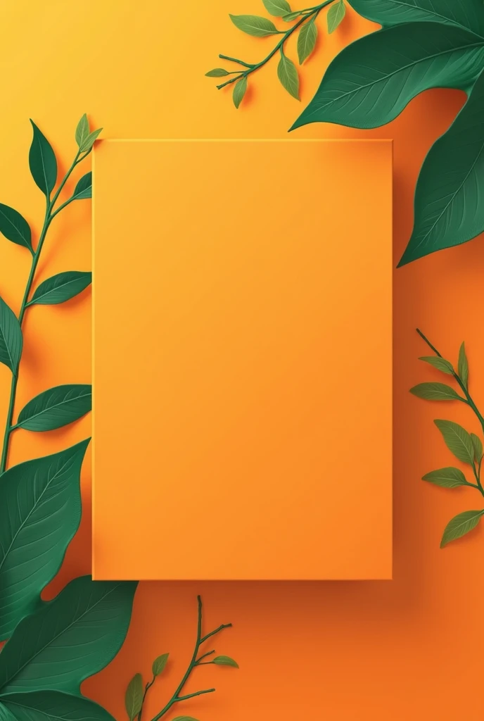 Generate a simple but beautiful invitation card with the orange and green color palette for a company